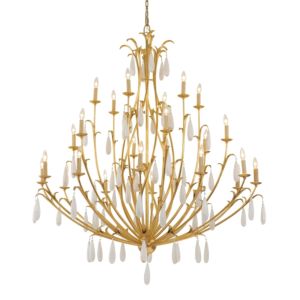 Corbett Prosecco 24 Light Traditional Chandelier in Gold Leaf