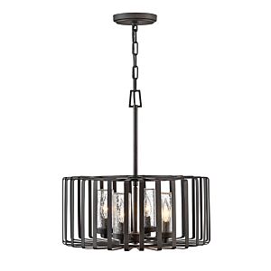 Hinkley Reid 4-Light Outdoor Pendant In Brushed Graphite