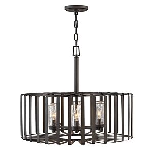 Hinkley Reid 6-Light Outdoor Pendant In Brushed Graphite