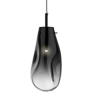 Liquid LED Pendant in Satin Black by Sonneman