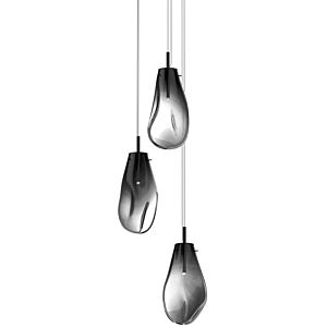 Liquid LED Pendant in Satin Black by Sonneman