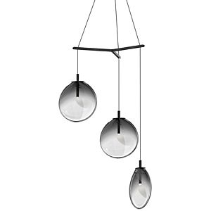 Cantina LED Pendant in Satin Black by Sonneman