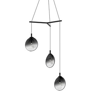 Cantina LED Pendant in Satin Black by Sonneman