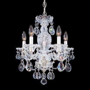 Sterling Five Light Chandelier in Silver by Schonbek