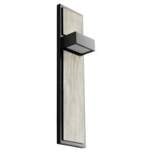 Guapo LED Wall Sconce in Black W Weathered Oak by Oxygen