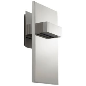 Vela LED Wall Sconce in Polished Nickel by Oxygen