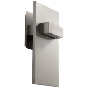 Vela LED Wall Sconce in Satin Nickel by Oxygen