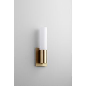 Magneta LED Wall Sconce in Aged Brass by Oxygen