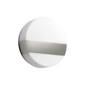 Aurora LED Wall Sconce in Polished Nickel by Oxygen