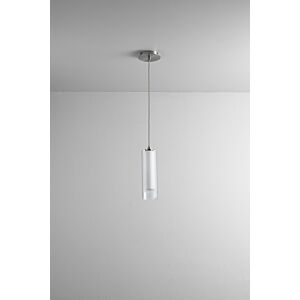 Gratis LED Pendant in Satin Nickel W Satin Opal by Oxygen