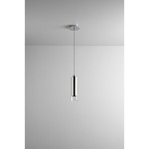 Gratis LED Pendant in Polished Chrome W Mirror Glass by Oxygen