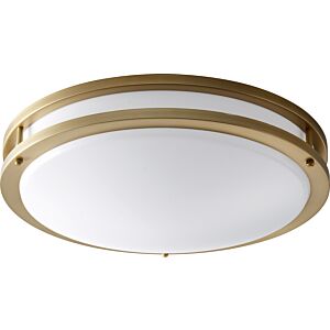 Oracle LED Ceiling Mount in Aged Brass by Oxygen