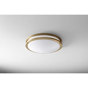 Oracle LED Ceiling Mount in Aged Brass by Oxygen