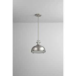 Vida LED Pendant in Satin Nickel by Oxygen