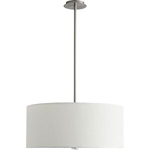 Echo LED Pendant in Satin Nickel W White Grass by Oxygen