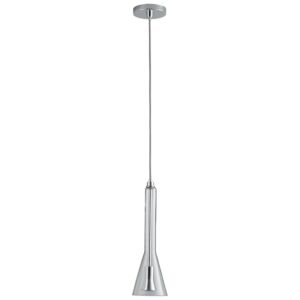 Liberty LED Pendant in Polished Chrome W Clear by Oxygen