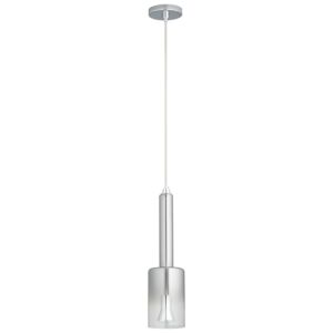 Spindle LED Pendant in Polished Chrome W Smoke Ombre by Oxygen