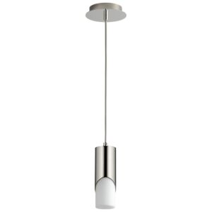 Ellipse LED Pendant in Polished Nickel by Oxygen