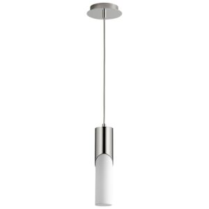 Ellipse LED Pendant in Polished Nickel by Oxygen