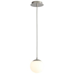 Luna LED Pendant in Polished Nickel by Oxygen