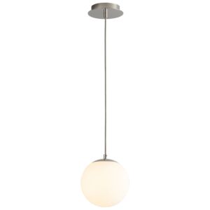 Luna LED Pendant in Polished Nickel by Oxygen