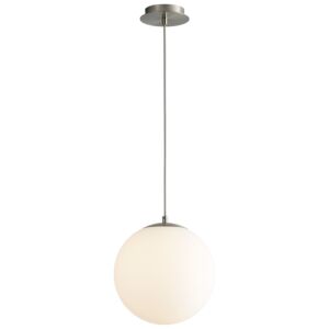 Luna LED Pendant in Satin Nickel by Oxygen