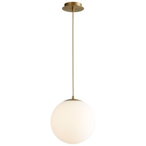 Luna LED Pendant in Aged Brass by Oxygen