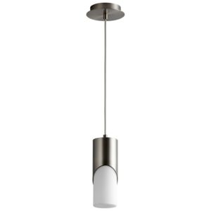 Ellipse LED Pendant in Satin Nickel by Oxygen