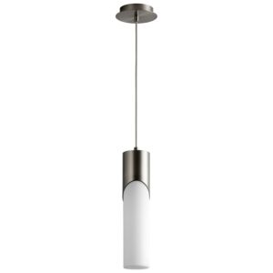 Ellipse LED Pendant in Satin Nickel by Oxygen