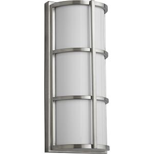 Leda LED Outdoor Lantern in Satin Nickel by Oxygen