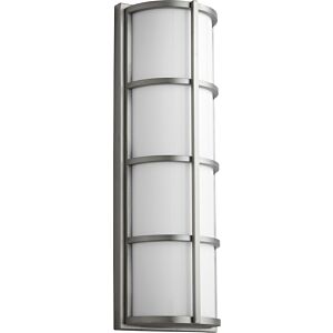 Leda LED Outdoor Lantern in Satin Nickel by Oxygen