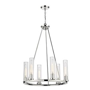 Z-Lite Beau 6-Light Chandelier In Polished Nickel