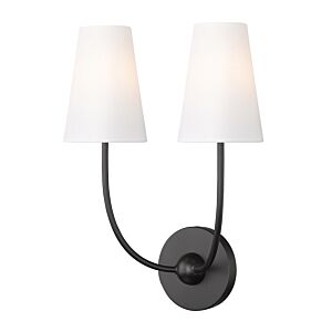 Shannon 2-Light Wall Sconce in Matte Black