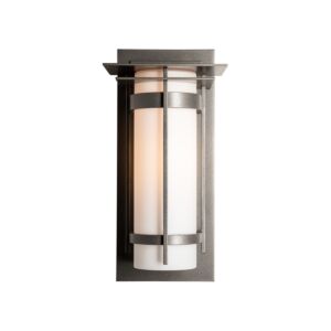 Hubbardton Forge 16 Banded with Top Plate Outdoor Sconce in Natural Iron