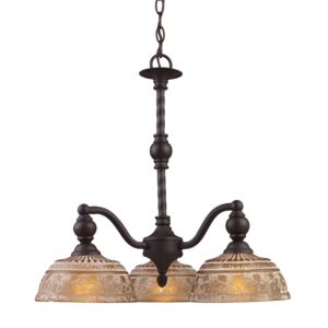 Norwich 3-Light Chandelier in Oiled Bronze