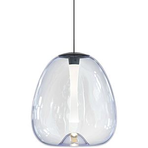 Mela LED Pendant in Satin Black by Sonneman