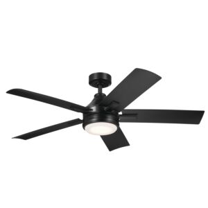 Tide 1-Light 52" Ceiling Fan in Satin Black