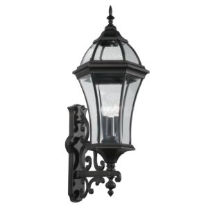 Townhouse 3-Light Outdoor Wall Mount in Black