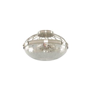 Montauk Three Light Flush Mount in Polished Nickel by Kalco