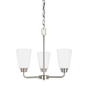 Generation Lighting Kerrville 3-Light Chandelier in Brushed Nickel