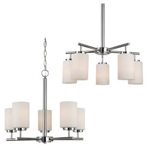 Sea Gull Oslo 5 Light Chandelier in Chrome