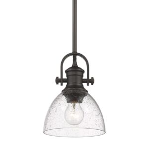 Hines Rbz 1-Light Mini Pendant in Rubbed Bronze