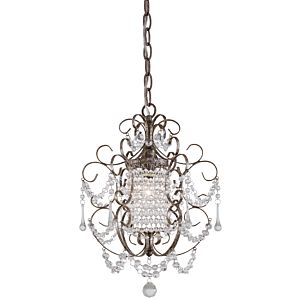  One Light Mini Chandelier in Westport Silver by MinkaLavery