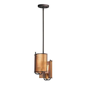 Caspian Two Light Pendant in Oil Rubbed Bronze   Antique Brass by Maxim