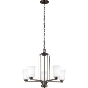 Sea Gull Franport 5 Light Chandelier in Bronze