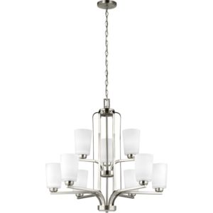 Generation Lighting Franport 9-Light Chandelier in Brushed Nickel