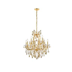 Maria Theresa 13-Light Chandelier in Gold