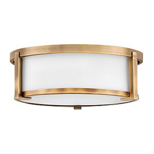 Hinkley Lowell 2-Light Flush Mount Ceiling Light In Brushed Bronze