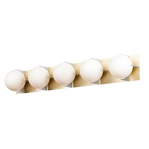  Finn Bathroom Vanity Light in Satin Brass and Brushed Platinum