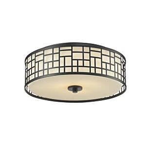 Z-Lite Elea 3-Light Flush Mount Ceiling Light In Bronze